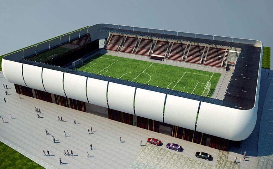 Изгледнот на новиот стадион на Вардар