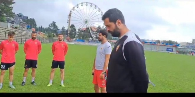 (Видео) Прекинат тренингот на ФК Вардар, “минута молк” за скопскиот земјотрес